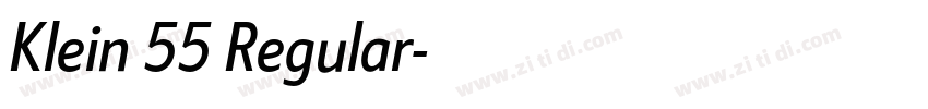 Klein 55 Regular字体转换 Klein 55 Regular字体转换